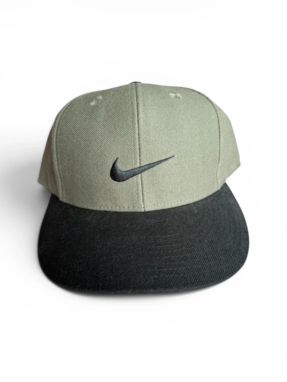Vintage Nike Olive & Black Swoosh Snapback Cap